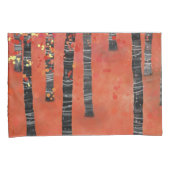 《植物》アスペン樺の木ツリーフォレストランドスケープ 枕カバー (正面右)