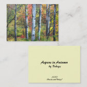 《植物》アスペン秋のATC 名刺 (正面/裏面)