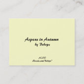 《植物》アスペン秋のATC 名刺 (裏面)