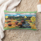 《植物》アスペン秋メドーピロー ランバークッション (ブランケット)