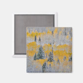 《植物》アスペン紅葉&フレッシュスノーキーブラー峠 マグネット (正面/裏面)