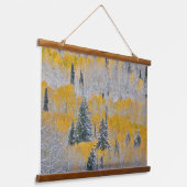 《植物》アスペン紅葉&フレッシュスノーキーブラー峠 吊り下げ型タペストリー (傾斜あり)