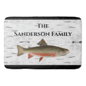 《植物》アスペン素朴トラウト漁師レイクハウスキッチン | バスマット (正面)