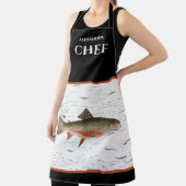 《植物》アスペン素朴バークトラウト漁師レイクハウスエプロン エプロン (インサイチュ)