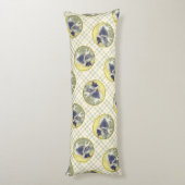 《植物》アスペン絵を描の可愛いオリジナルドッグアートに輝く ボディピロー (裏面 (縦))