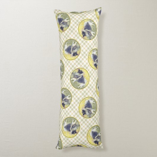 《植物》アスペン絵を描の可愛いオリジナルドッグアートに輝く ボディピロー (裏面 (縦))