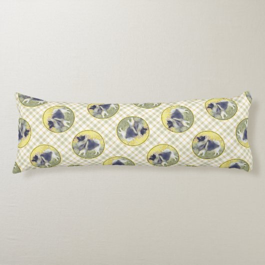 《植物》アスペン絵を描の可愛いオリジナルドッグアートに輝く ボディピロー (正面)