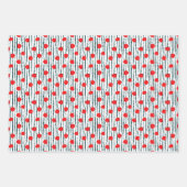 《植物》アスペン葉と木の皮秋オレンジレッドグリーン ラッピングペーパーシート (正面3)