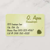 《植物》アスペン葉の写真 名刺 (裏面)