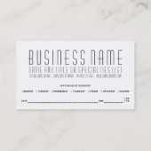 《植物》アスペン葉アポイントメント 予約カード (裏面)