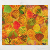 《植物》アスペン葉コラージシームレスメドレー1 ビールラベル (シングルラベル)