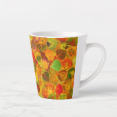 《植物》アスペン葉コラージュ無地のメドレシームレス1 カフェラテマグ (右)