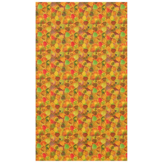 《植物》アスペン葉コラージュ無地のメドレシームレス1 テーブルクロス (正面)