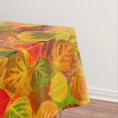 《植物》アスペン葉コラージュ無地のメドレシームレス1 テーブルクロス (インサイチュ)