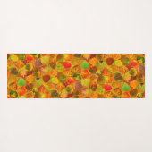 《植物》アスペン葉コラージュ無地のメドレシームレス1 ヨガマット (裏面(横))