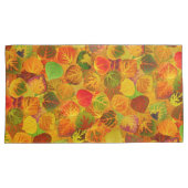 《植物》アスペン葉コラージュ無地のメドレシームレス1 枕カバー (正面右)