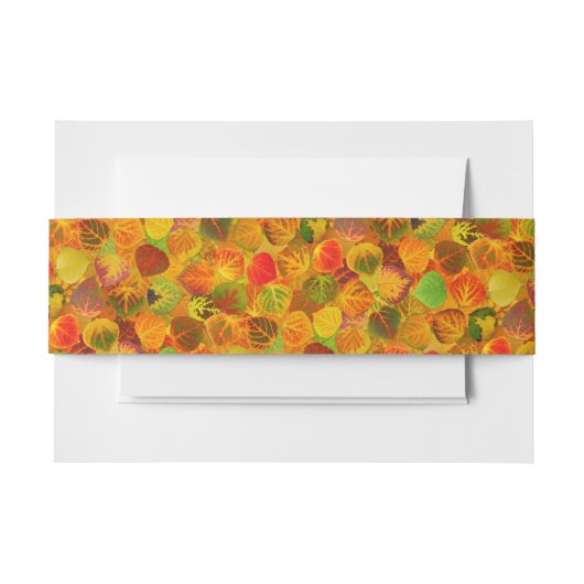 《植物》アスペン葉ズコラージュ無地のメドレシームレス1 招待状ベリーバンド (正面例)