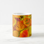 《植物》アスペン葉ズコラージュ無地のメドレー1 コーヒーマグカップ (中央)