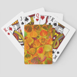 《植物》アスペン葉ズコラージュ無地のメドレー1 トランプ