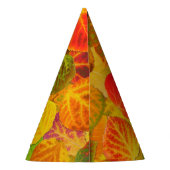 《植物》アスペン葉ズコラージュ無地のメドレー1 パーティーハット (裏面)