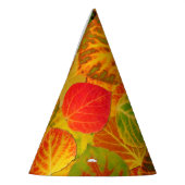 《植物》アスペン葉ズコラージュ無地のメドレー1 パーティーハット (左)