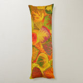 《植物》アスペン葉ズコラージュ無地のメドレー1 ボディピロー (裏面 (縦))