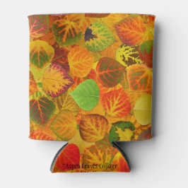 《植物》アスペン葉ズコラージュ無地のメドレー1 缶クーラー