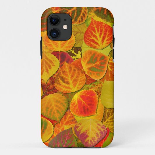 《植物》アスペン葉ズコラージュ無地のメドレー1 Case-Mate iPhoneケース (裏面)