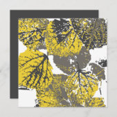 《植物》アスペン葉 招待状 (正面/裏面)