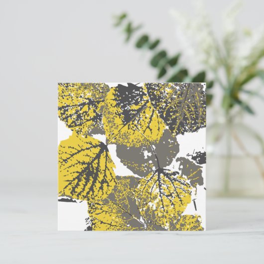 《植物》アスペン葉 招待状 (スタンド正面)