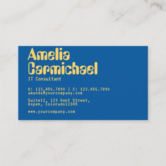 《植物》アスペン金ゴールドとプリンセスブルーギーク技術釜林 名刺 (正面)