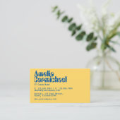 《植物》アスペン金ゴールドとプリンセスブルーギーク技術 名刺 (スタンド正面)