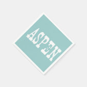 《植物》アスペン青 スタンダードカクテルナプキン (角)