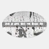 《植物》アスペン・ツリーを確保する 楕円形シール (正面)