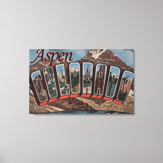 《植物》アスペン, ColoradoLarge Letter ScenesAspen, CO キャンバスプリント (正面)