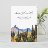 《植物》アスペンSave the Date 結婚 Colorado's 招待状 (スタンド正面)