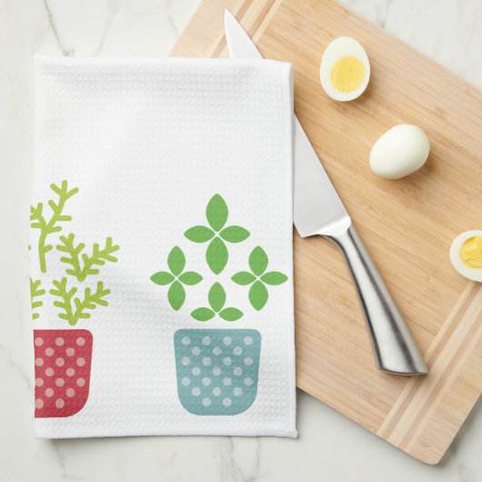 植物 キッチンタオル (四つ折り)