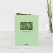 植物/ジエフェンバキア熱帯性ジャングル植物 サンキューカード (裏面)