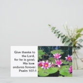 《植物》スイレンのメッセージカード サンキューカード (スタンド正面)