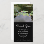 《植物》スイレンの平和な庭の悔やみや弔慰は感謝していしています サンキューカード (正面/裏面)