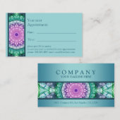 《植物》スイレンの曼荼羅のアポイントメントカード 予約カード (正面/裏面)