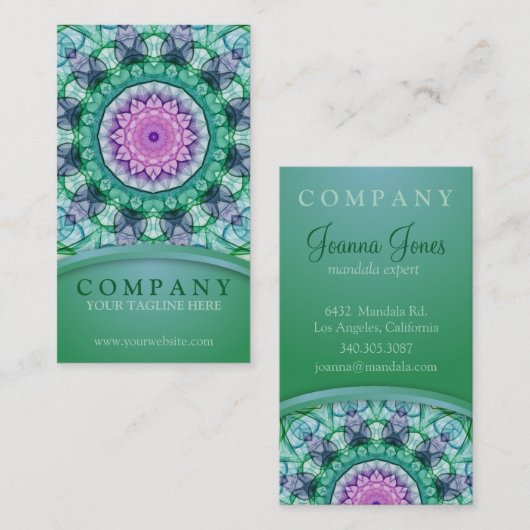 《植物》スイレンの曼荼羅 名刺 (正面/裏面)