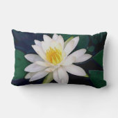《植物》スイレンの枕 ランバークッション (裏面)