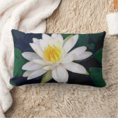 《植物》スイレンの枕 ランバークッション (ブランケット)
