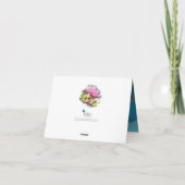 《植物》スイレンの植物芸術ピンクカスタムの写真結婚の 招待状 (裏面)