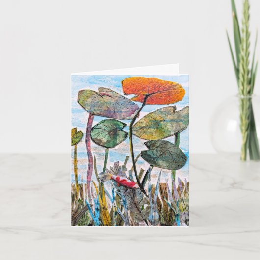 《植物》スイレンの カード (正面)