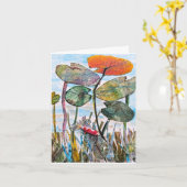 《植物》スイレンの カード (黄色い花)