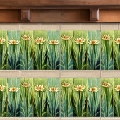 《植物》スイレンアールデコフローラウォールデコールアールヌーボー タイル