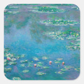 《植物》スイレンバイクロードモネファインアート絵画ズ スクエアシール (正面)