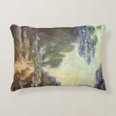 《植物》スイレンバイクロードモネヴィンテージファインアート アクセントクッション (正面)